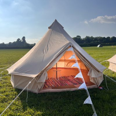 Bell Tent with 2 x Double Airbeds (for 2-4 people)